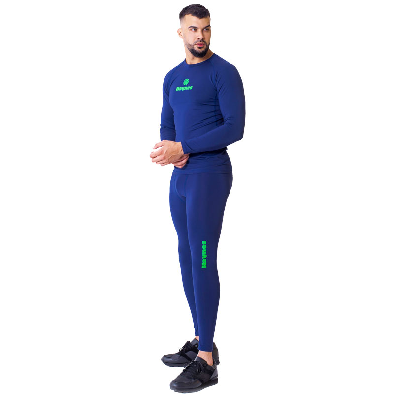 Compression Leggings Haynes Navy Bottoms - Modestly active